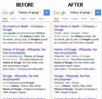 Google replaces URLs with breadcrumbs in search results